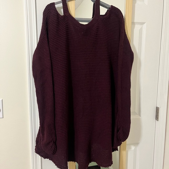 NWT Free People Tunic | Thermal High Low Tunic with Cold Shoulder and Raw Hem - Picture 8 of 9